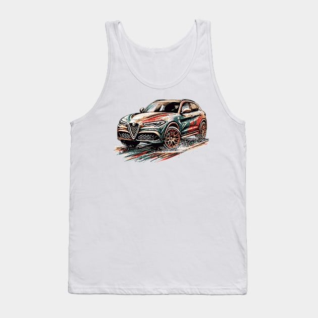 Alfa Romeo Stelvio Tank Top by Vehicles-Art